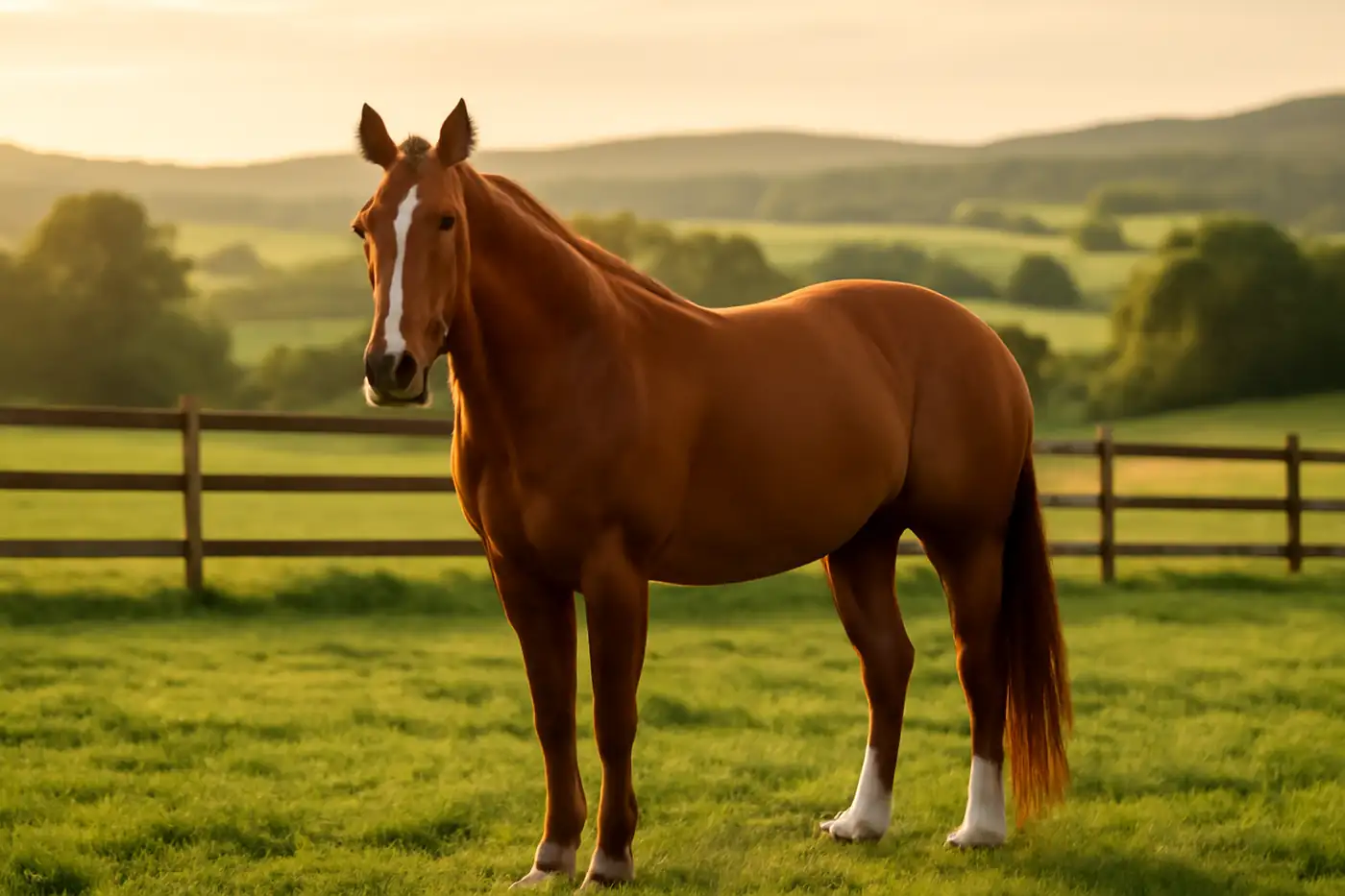 American Quarter Horse auf der Weide